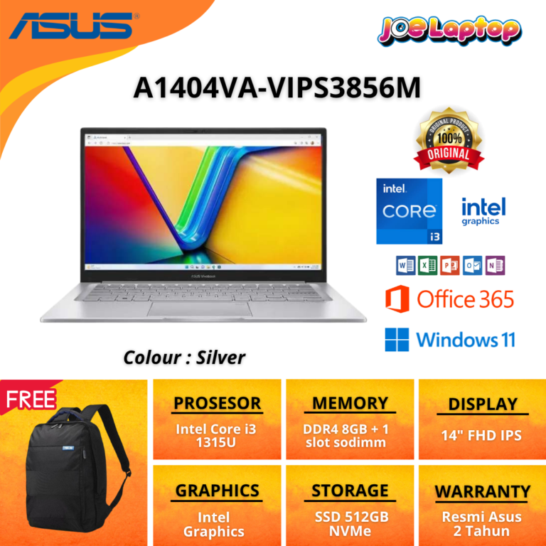 Asus Vivobook A1404VA-VIPS3856M Silver i3 1315U Win11 OHS
