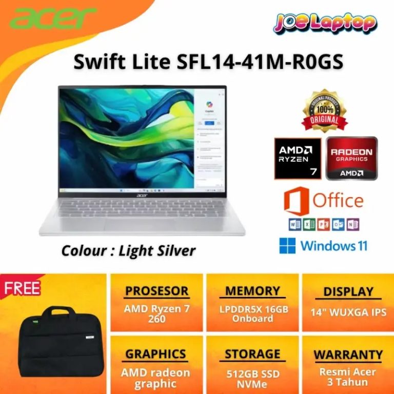 Acer Swift Lite SFL14-41M-R0GS Light Silver Ryzen 7 260U Win11 OHS