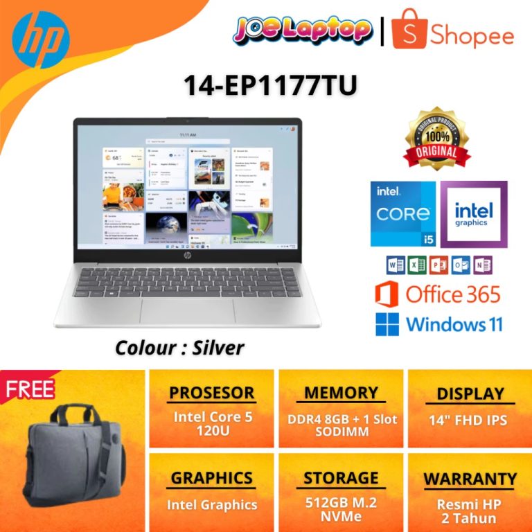 HP 14-EP1177TU Silver Core 5 120U Win11 OHS