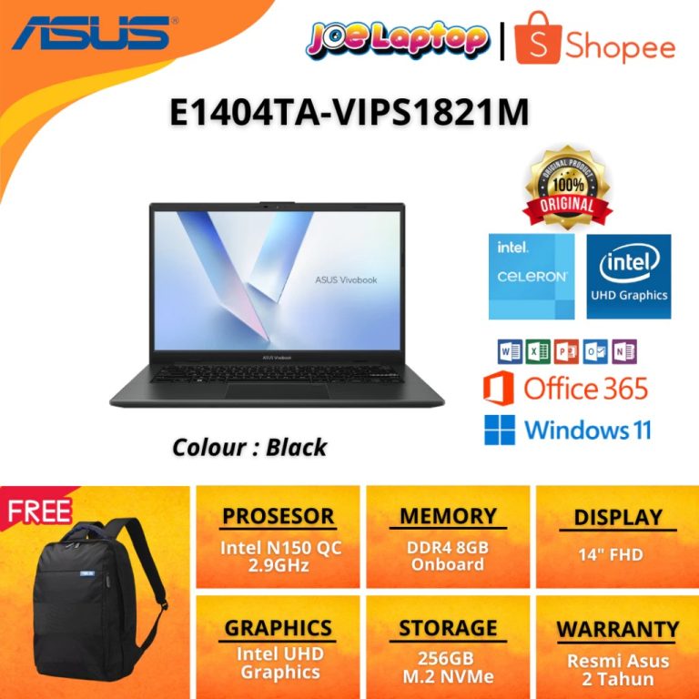 ASUS VIVOBOOK E1404TA-VIPS1821M Black N150 Win11 OHS