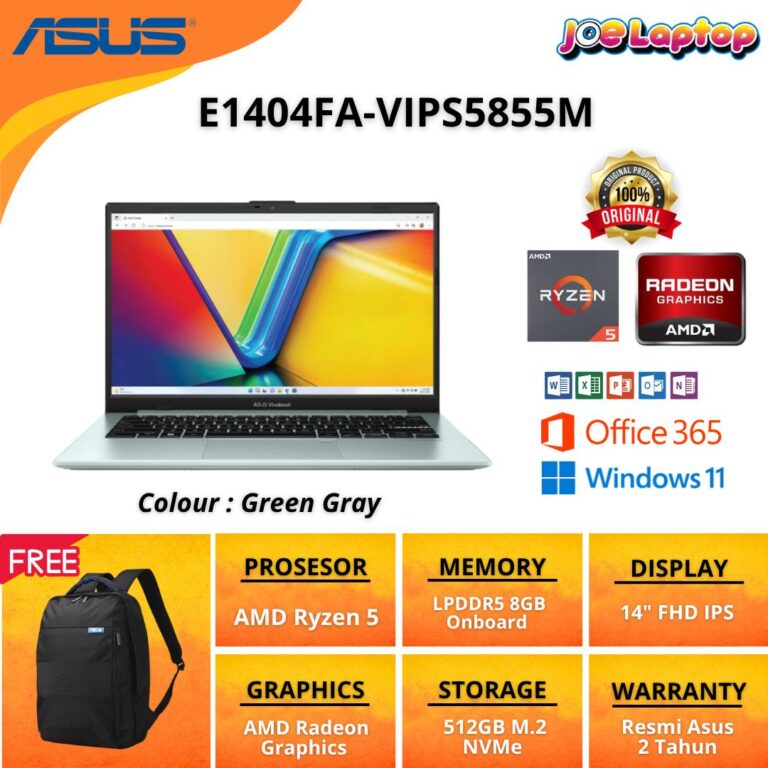 Asus Vivobook E1404FA-VIPS5855M Green Grey Ryzen 5 40 Win11 OHS