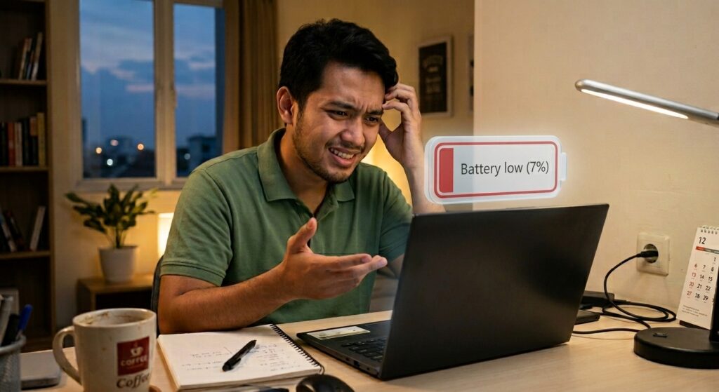 Cara mengatasi baterai laptop cepat habis dan memeriksa kondisi baterai